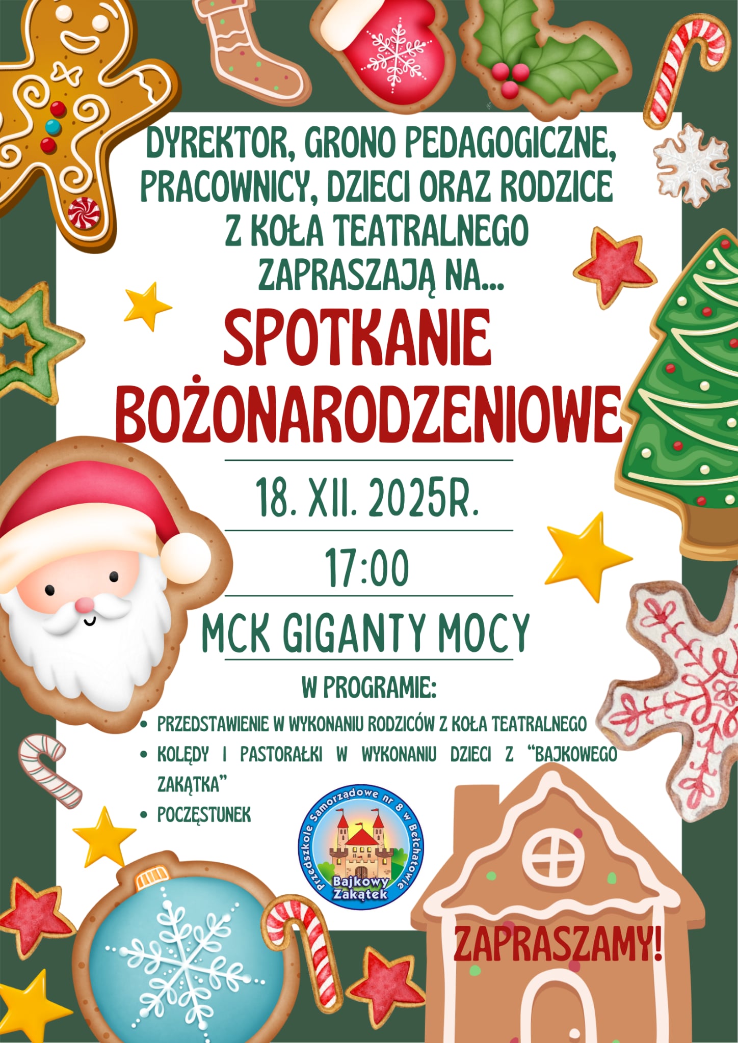 spotkanie bożonarodzeniowe plakat
