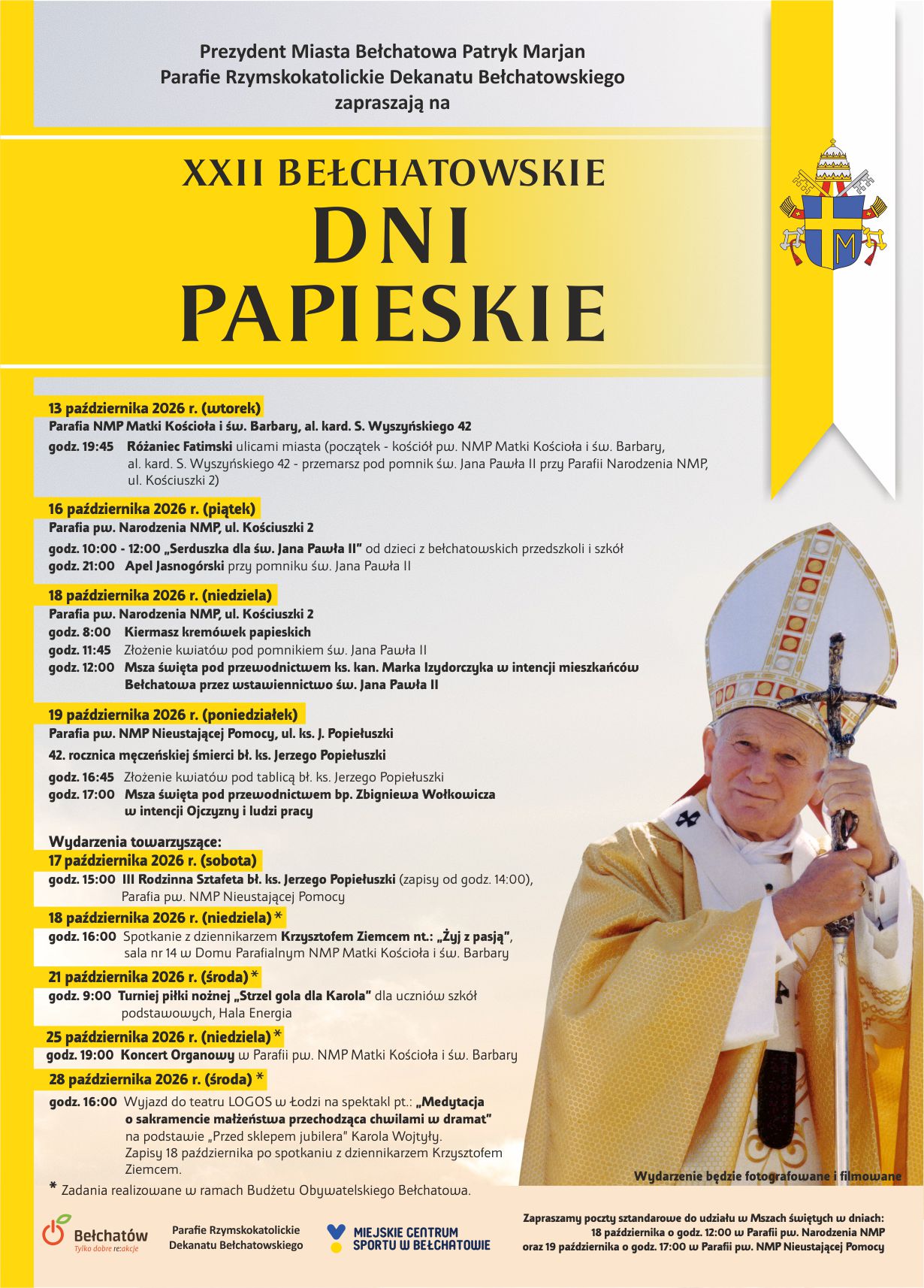 plakat Dni Papieskie