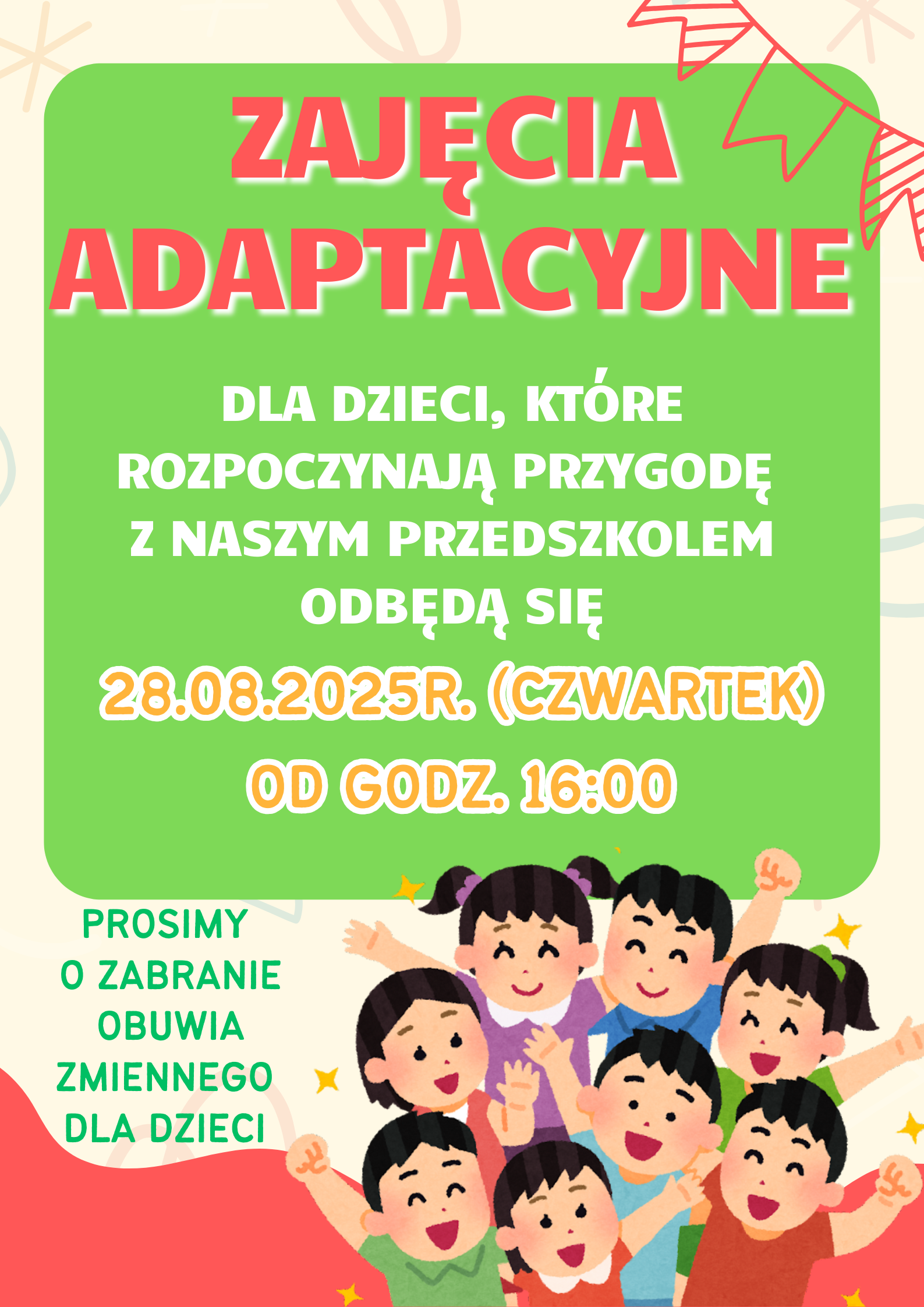 zajęcia adaptacyjne plakat
