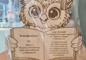 podziękowanie za lekcję biblioteczną