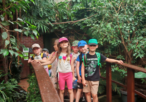 dzieci w zoo