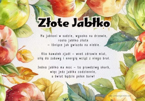wierszyk o jabłku
