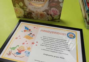 Podziękowanie dla pań bibliotekarek